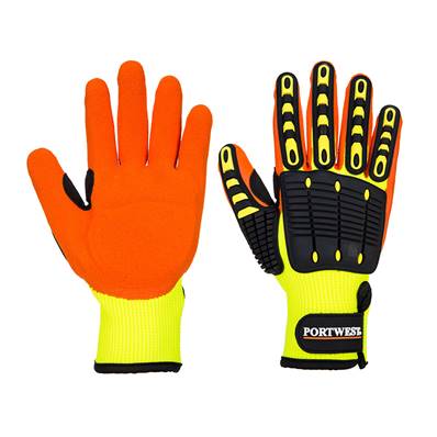 Gants Grip Anti Chocs A721 Portwest Jaune/orange Taille L/9