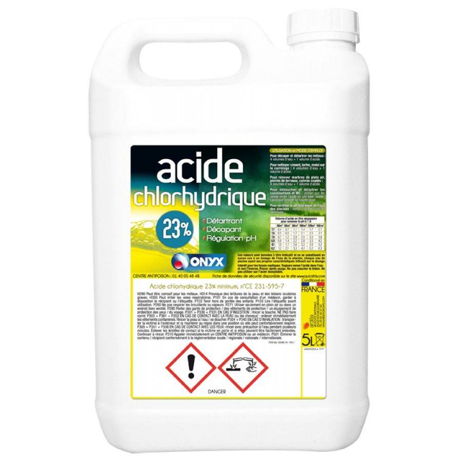 Acide Chlorhydrique - Bidon de 5 Litres