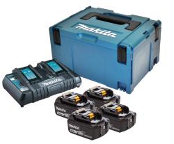Pack Énergie Makita 18V 4Ah - 4 batteries + chargeur double