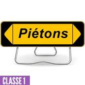 Panneau de signalisation sur pied 1000x300 KD22 Flche amovible - Pitons - CL1