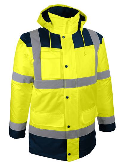 Parka de visualisation 4 en 1 - jaune fluorescent/marine - XL - Singer