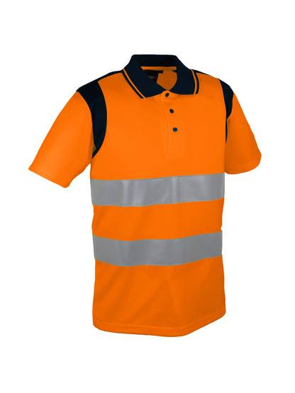 Polo à manches courtes orange haute visibilité - 150 g/m2 - XL - Singer