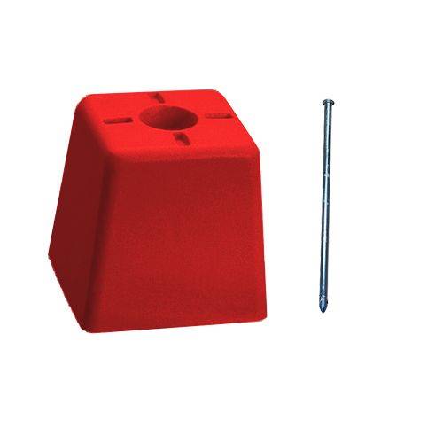 Kit Tête borne Super Rouge + amarre de 500mm Lisse à percussion