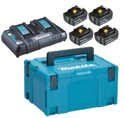Pack Énergie Makita 18V 6Ah - 4 batteries + chargeur double