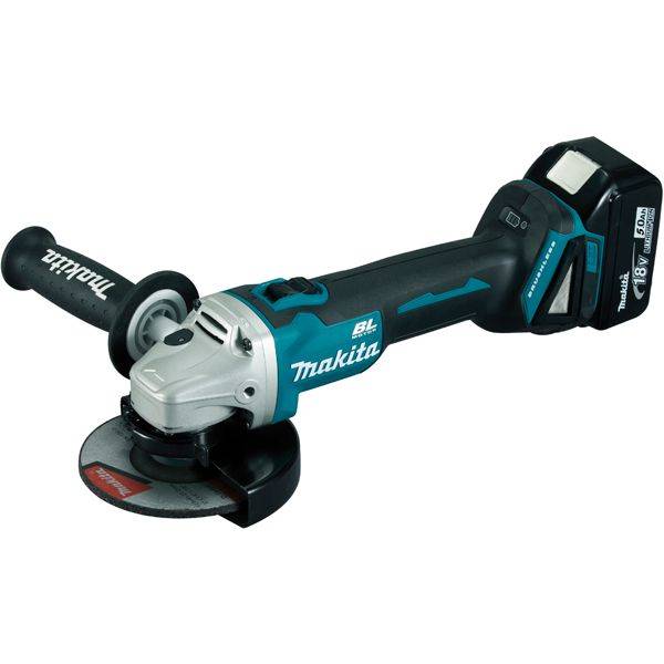 Meuleuse sans-fil Makita 18 V Ø 125 mm 8500 trs/min +2 batteries+chargeur rapide