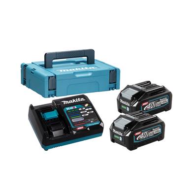 Pack Énergie Makita 40 Vmax V 4 Ah Li-Ion (2 batteries + 1 chargeur rapide + cof