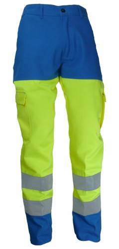 Pantalon VISION2 HV - CL2 - Azur/Jaune - 280gr/m2 - Fluo 310gr/m2 - T0 (36-38)