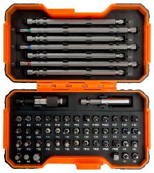 Coffret d’embouts 1/4" BAHCO – 54 pièces – Phillips, Pozidriv, Torx & 6 pans