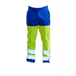 Pantalon Haute Visibilit� EN20471 Azur/Jaune