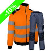 Veste Polaire HV Singer Polgo + Pantalon de Travail Extensible Portwest PW304