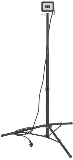 Projecteur de chantier LED + pied télescopique réglable en hauteur, 2300lm, 20W,