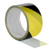 Ruban adhsif toil de signalisation - Jaune/Noir - 48mm x 33ml