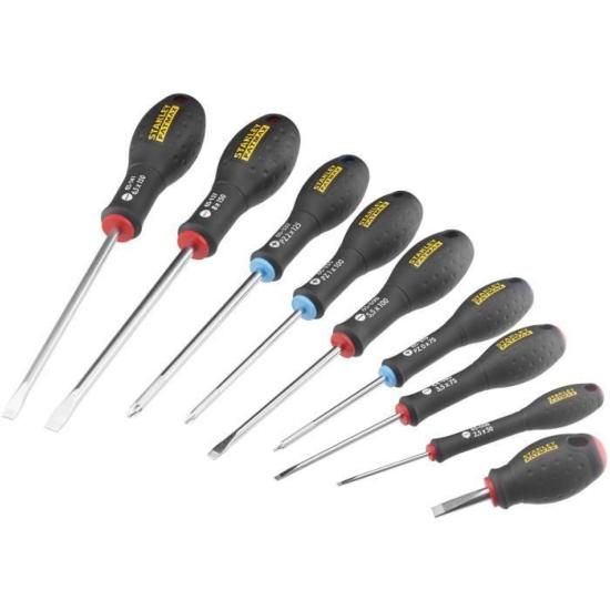 Jeu de 9 Tournevis Stanley Fatmax Mécanicien et Électricien + Pozi 