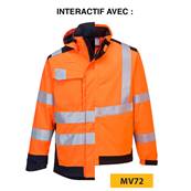Veste de pluie Modaflame Multirisques MV70 Orange/Marine - Taille L
