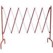 Barrire extensible - L. 2,30 m - Haut. 1 m - Coloris rouge et blanc