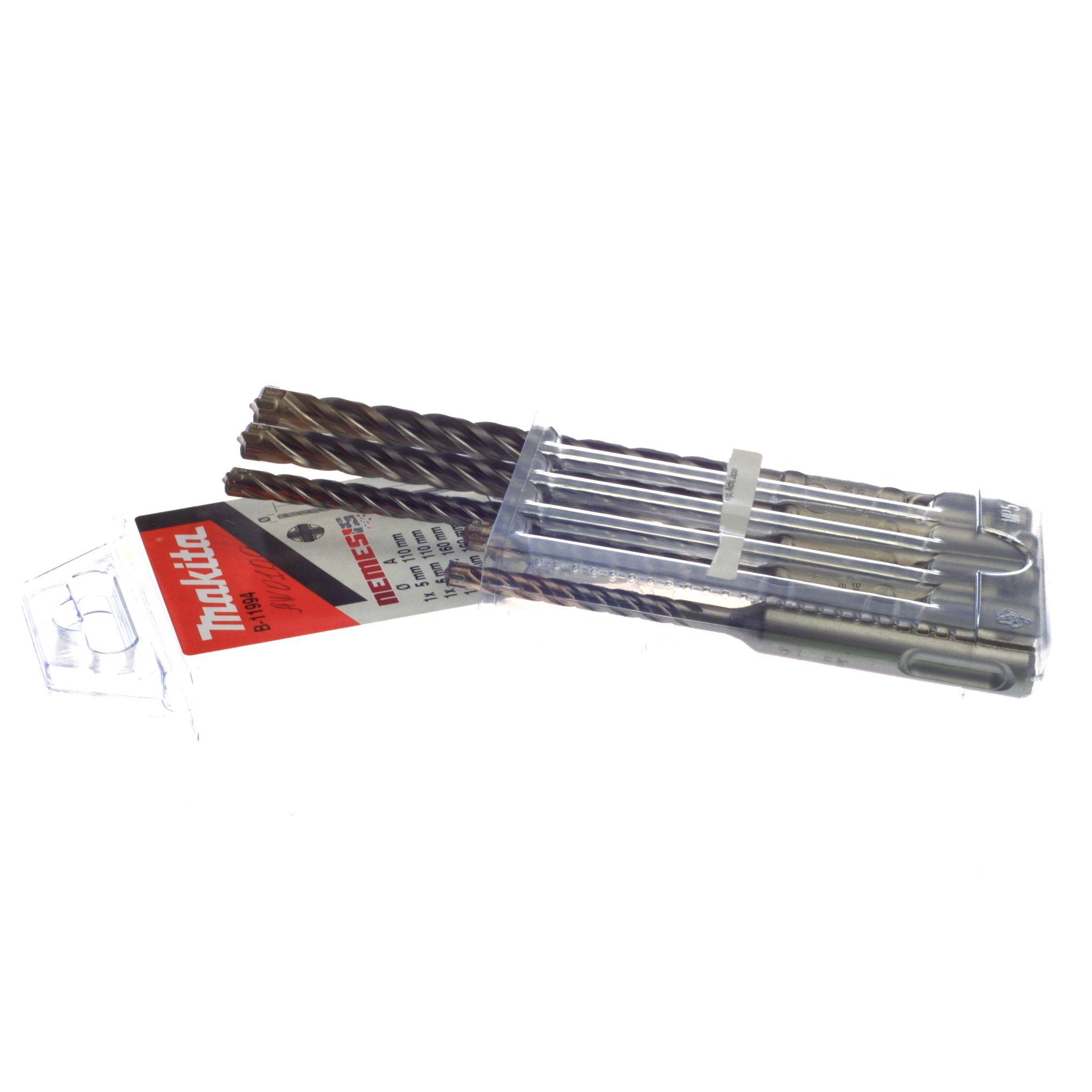 Coffret Forêt Béton Makita SDS+ NEMESIS 5 Forêts - D5-D6x110 - D6-D8-D10x160
