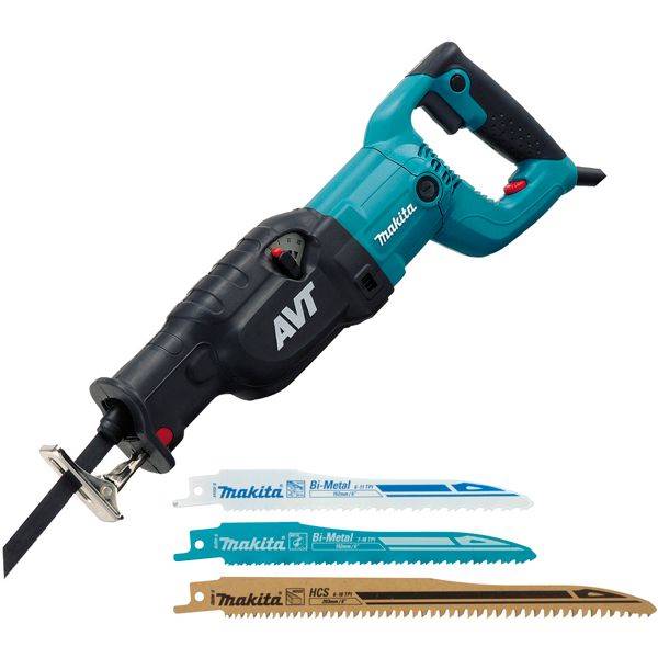 Scie Sabre récipro 1510W - 2800cps/mn - 4,6kg - Coffret + 3 lames - Makita