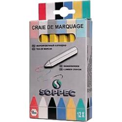 Craie Industrielle de Marquage SOPPEC Jaune Bo�te de 12 unit�s
