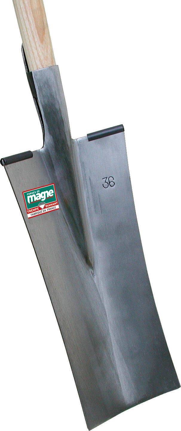 Louchet de terrassier - Hauteur 36 cm - Emmanché bois - Forges de Magne