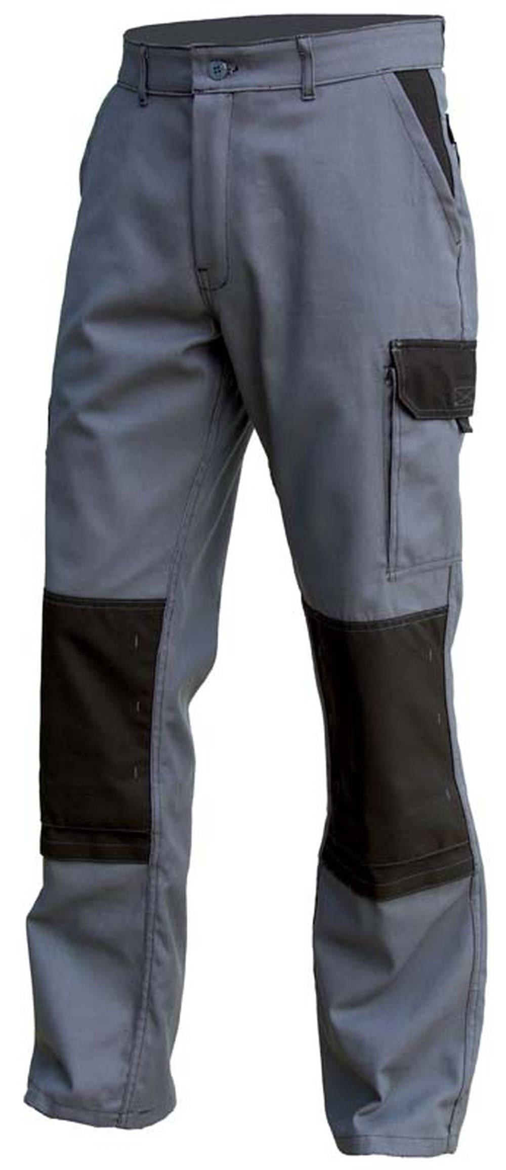 Pantalon TYPHON Gris/Noir - 310gr/m2 - Poche genoux EN14404 Cordura - T1 (40-42)