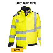 Veste Softshell Modaflame Multirisques MV72 Jaune/Marine - Taille M