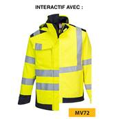 Veste de pluie Modaflame Multirisques MV70 Jaune/Marine - Taille L