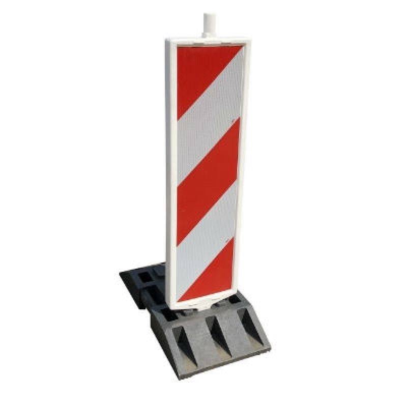 Balise - Double face K5c - CL.1 -  Chevrons rouges et blancs - Avec support
