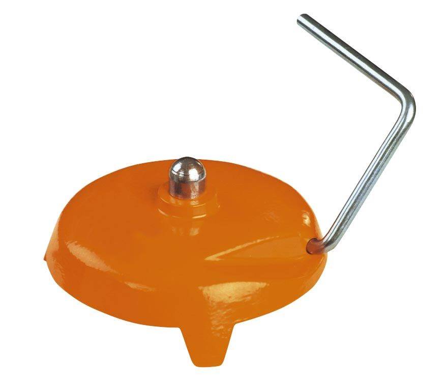 Crapaud avec dard - Socle pour mire - En fonte - Poids 2,6 Kg - Coloris orange