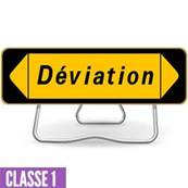 Panneau de signalisation sur pied 1000x300 KD22a Flche amov. - Dviation - CL.1