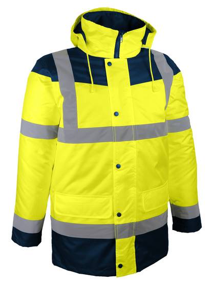 Parka de visualisation - jaune fluorescent / marine - S - Singer