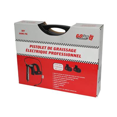 Pompe à Graisse Electrique Sans-Fil 18 V - Mallette + Chargeur + 2 Batteries