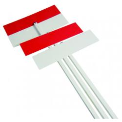 Jeu de 3 Nivelettes Acier Rouge et Blanc 1 Mètre