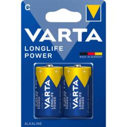 Piles Alcalines Varta Longlife Power C LR14 Blister de 2