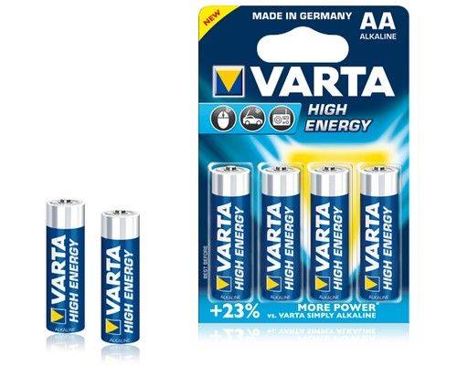 Piles alcalines Varta Longlife Power - AA - LR06 - Le blister de 4