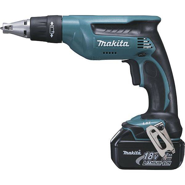 Visseuse plaque de plâtre 18V - 4000tr/mn - 1,5kg - 2 batt+coff.+charg. -Makita