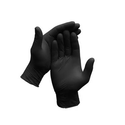 Gants Nitriles Noirs - Usage Unique - Non poudrés - Boîte de 100 - Taille L