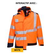 Veste Softshell Modaflame Multirisques MV72 Orange/Marine - Taille L