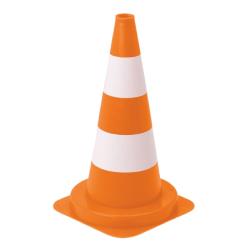 Cne De Chantier K5a Orange 50 cm Recycl 2 Bandes Blanches