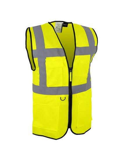 Gilet de visualisation Multi-poches - jaune fluo - CL.2 - XXL - Singer