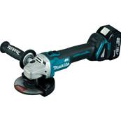 Meuleuse sans-fil Makita 18 V Ø 125 mm 8500 trs/min +2 batteries+chargeur rapide