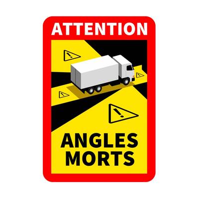 Plaque pour Poids Lourd - Pour Carrosserie - Angle Mort