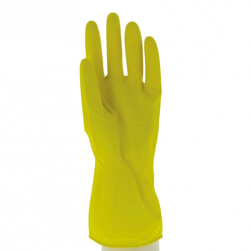 Gants de ménage latex jaune - Taille L