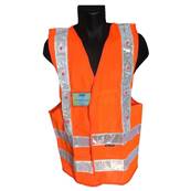 Gilet à LED à piles - Orange