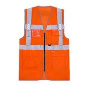 Gilet à LEDS - SAFARI - Rechargeable - Orange Fluo