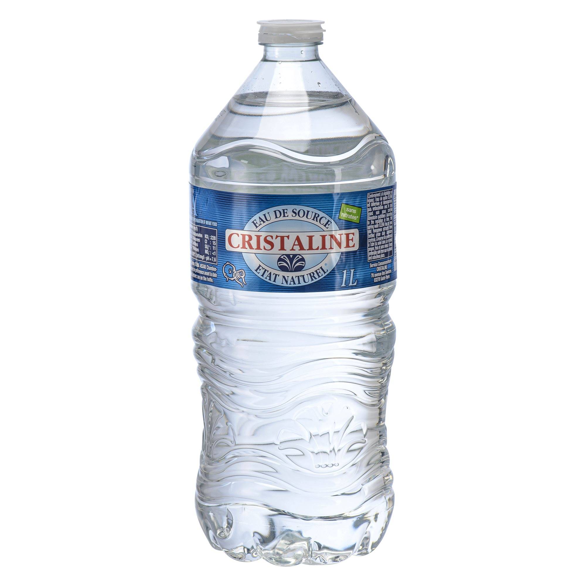 Pack d'eau Cristaline de 6 x 1 L