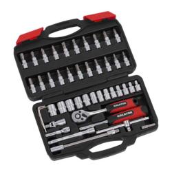 Jeu de douilles 1/4"  46 pices  Coffret complet  Kreator