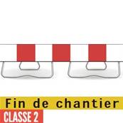 Panneau de signalisation Bipied - 1400x200mm - K2 - CL.2 - Verso Fin de chantier