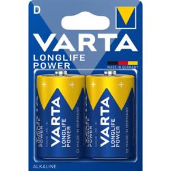 Piles Alcalines Varta Longlife Power D LR20 Blister de 2