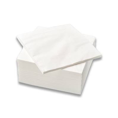 Paquet de 100 Serviettes Blanches 30 x 30 cm - 2 Plis - Pure Ouate