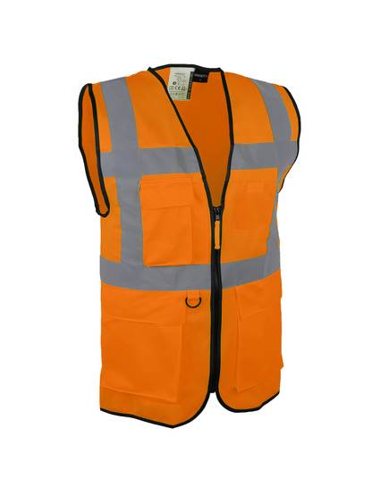 Gilet de visualisation Multi-poches - orange fluo - CL.2 - XL - Singer